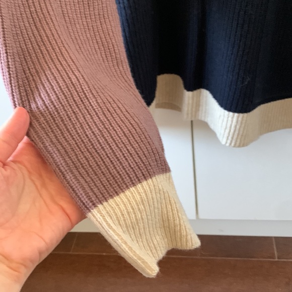 Madewell Glenbrook pull over color block sweater, size L - Picture 5 of 11